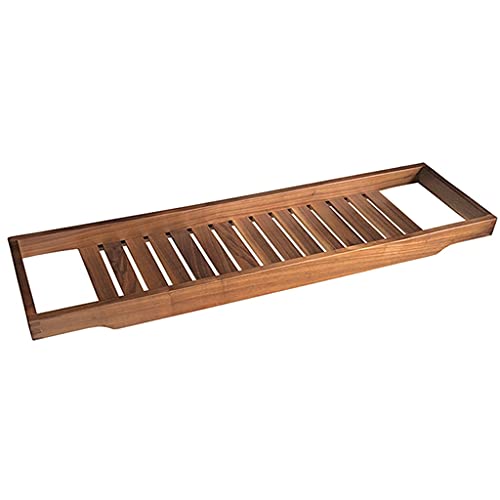 Caddy, Wooden Bath Tray, Long Slatted Bathtub Holder, Versatile Shelf, Bath Accessories, Spa Gift for Women (Color : Black Walnut, Size : 70 * 14.5cm) - size: 27.6" x 27.6" x 5.7"
