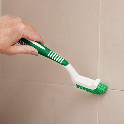 Libman Commercial 18 Tile and Grout Brush, Polypropylene, 9.75" Total Length, Green and White (Pack of 6)