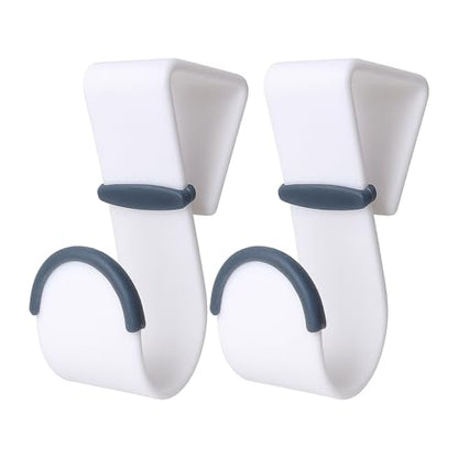 Black Duck Brand Over-the-Door Hooks – Heavy Duty Plastic Door Hangers with Non-Slip Rubber Grips – Fits Most Standard Doors – No Tools or Drilling – Ideal for Towels, Robes, Bags, and Coats