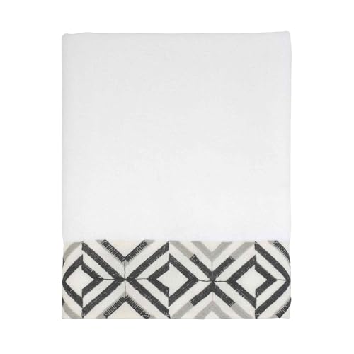 Avanti Linens - Hand Towel, Soft & Absorbent Cotton (Harlow Collection, White) - color: White, size: Hand Towel