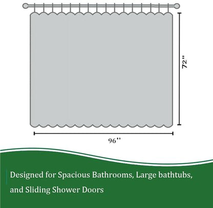 Extra Wide Clear Shower Curtain Liner 96 x 72 inch, PVEA Heavy Duty Shower Liner with 6 Weighted Magnets, Transparent,16 Rustproof Grommets,100% Waterproof - color: 8g-clear, size: 96"W x 72"L (Pack of 1)
