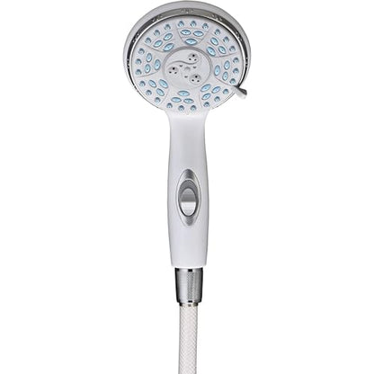 NOVA Handheld Shower Head with Extra Long 84” Hose, On/Off Switch, 5 Settings, Comes with Wall Mounted Holder (9311-R)