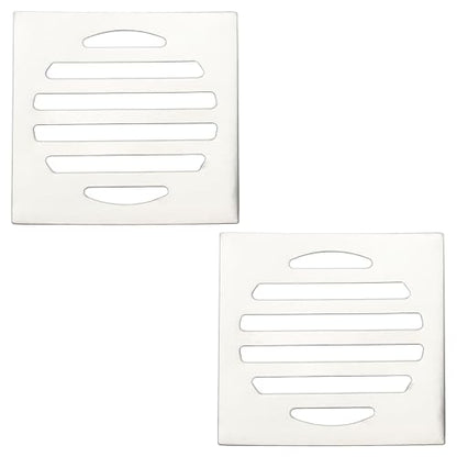 uxcell 2 Pcs Square Floor Drain Cover, Stainless Steel Shower Hair Catcher Drain Grate for Small Lawns, Bathroom Covers, Kitchen Floor Drains, Silver Tone(3 Inches) - size: 3 Inches