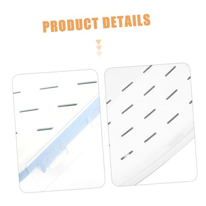 PRETYZOOM Wall Mounted Corner Shelf Organizer Punch-Free Bathroom Storage Rack Triangular Shower Shelf for Corner Waterproof Plastic Easy to Install for Bathroom and Kitchen