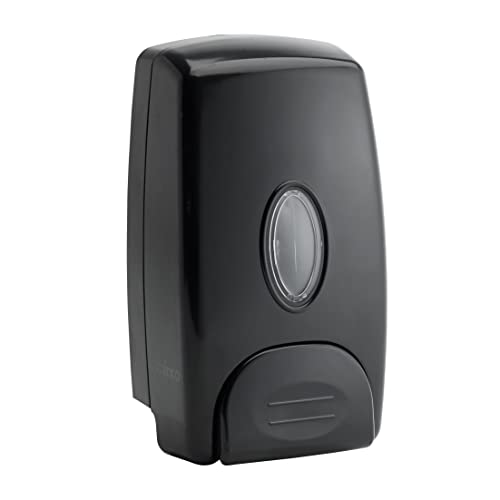 Winco 1L Black Manual Soap Dispenser | High-capacity reservoir, Wall-mounted construction, Manual operation, Energy-efficient design