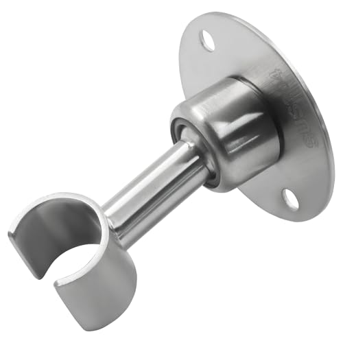 Stainless Steel Shower Head Holder, Silver | 360° Adjustable, Wall Mount Bracket, Screw Installation, Handheld Spray Holder