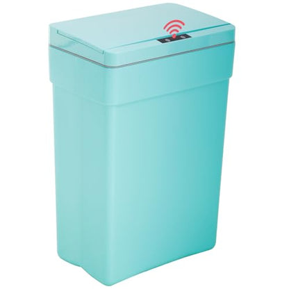 BLKMTY 13 Gallon Trash Can with Lid, Blue, Polypropylene, 13.0 Gallons, Touchless Trash Can, Automatic Garbage Bin, No Odor, Healthy Life | Motion Sensor Garbage Can, for Kitchen, Home, Office, Bathroom - color: Blue