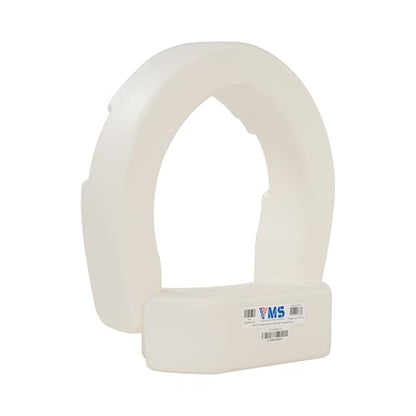 VMS Deluxe Bolt-On Hinged Raised Toilet Seat - Available in Elongated & Standard Styles, 300 lbs Weight Capacity (Standard) - size: Standard