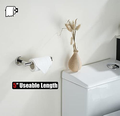 JQK Chrome Toilet Paper Holder, 5 Inch 304 Stainless Steel Thick 8mm Tissue Paper Dispenser for Bathroom, Hold Mega Rolls, Polished Chrome Wall Mount, TPH120-CH - color: Chrome, size: Knob