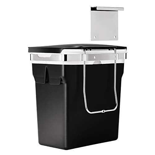 simplehuman 10 Liter / 2.6 Gallon In-Cabinet Trash Can Heavy-Duty Steel Frame, Black - size: 10L In-Cabinet