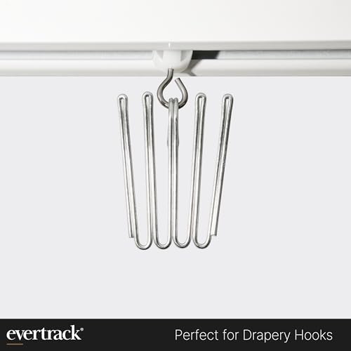 Roller Carriers with Eyelet Rings - Dual Wheel Carriers for Ceiling Mounted Curtain Track with Stainless Steel Loops for Drapery Hooks - Pack of 25 - size: Eyelet Rings - 25