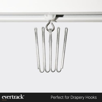 Roller Carriers with Eyelet Rings - Dual Wheel Carriers for Ceiling Mounted Curtain Track with Stainless Steel Loops for Drapery Hooks - Pack of 25 - size: Eyelet Rings - 25
