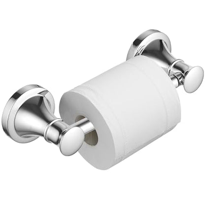 Bathroom Toilet Paper Holder Wall Mount Tissue Holder Polished Chrome | Rustproof Toilet Tissue Roll Holder, Flexible Double Post Pivoting Handle, Bathroom Accessories SUS304 Stainless Steel - color: Polished Chrome