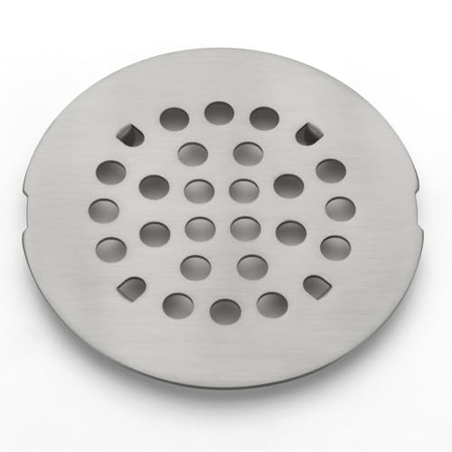 Snap-in Shower Drain Cover 4-1/4 inch Shower Strainer Grid Round (1, Gunmetal) - color: Gunmetal