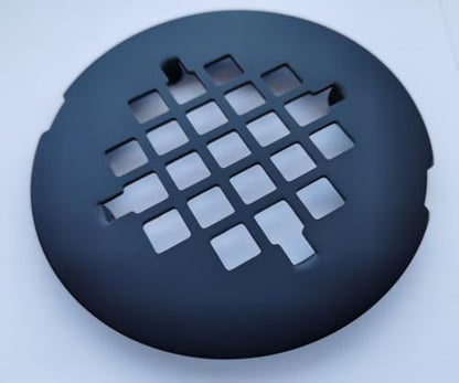 4-1/4 inches Snap-On Round Shower Drain Cover, Stainless Steel (Matte Black) - color: Matte Black