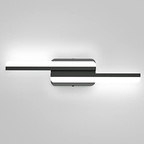 Ralbay Modern LED Black Vanity Light 24inch 24W Frosted Aluminum LED Matte Black Vanity Light for Bathroom Lighting Fixtures White Light 6000K - color: Black, size: 24 inch