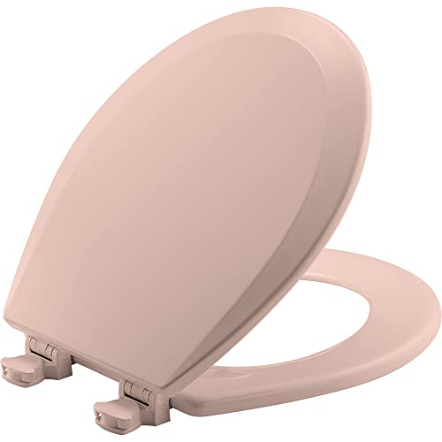 Bemis 500EC 063 Toilet Seat with Easy Clean & Change Hinges, 1 Pack Round, Venetian Pink - size: Round, style: Seat