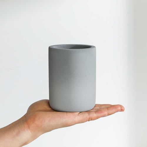 Drying Stone Toothbrush Holders, Diatomite Quick Drying Electric Toothbrush Organizer for Bathroom, Dark Grey - color: Dark Grey