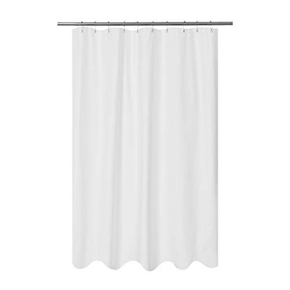 Embossed Microfiber Stall Shower Curtain Liner 54 x 72 inches, Soft Fabric Shower Curtain Washable and Water Repellent,54x72, White - color: White, size: 54"W x 72"L (Pack of 1)