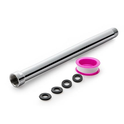 OFFO Shower Head Extension Arm, 10 in Shower Arm Extension Shower Head Extender Made of 304 Stainless Steel Shower Pipe Extension, Chrome - color: Chrome, style: 10 in