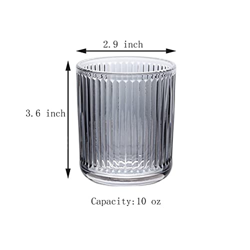 Gaolinci 2 Pcs Glass Tumbler Cup,Toothbrush Holder, Bathroom Cups, 10 oz - color: Grey, size: 10 oz