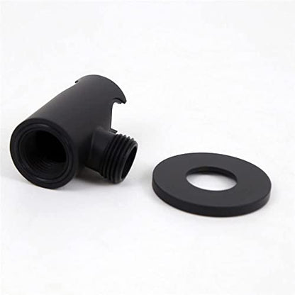 Shower Wand Wall Mount Hand Held Head Holder With Hose Connector for System Faucet Set Handheld Handle Sprayer Bracket Attachment, Hose Adapter Matte Black - color: Matte Black