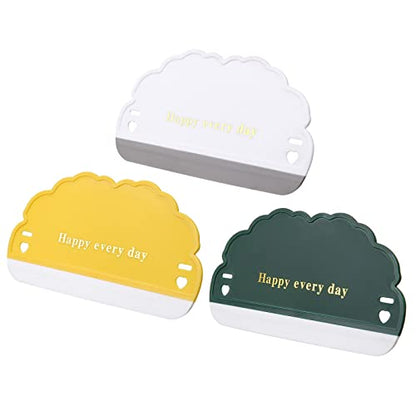 3 Pack Shower Squeegee Bathroom Glass Door Cleaning Scraper with Soft Rubber Water Blade Wiper Board Cleaner Tool for Sink Countertop Kitchen Window Mirror Car Windshield Tiles