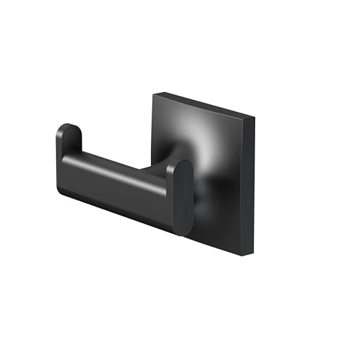 Gatco 5585MX Waterline Single Robe Hook, Wall Mounted Hook for Bathroom Towels & Robes, Matte Black - color: Waterline Matte Black