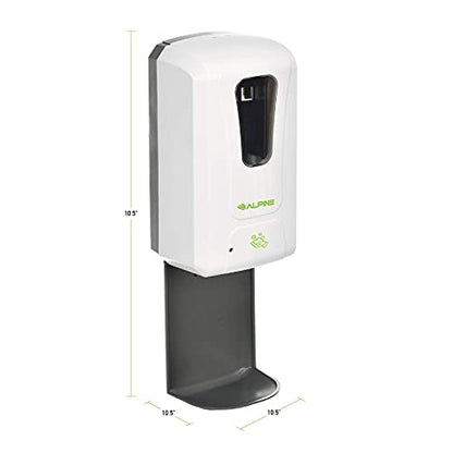 Alpine Automatic Hand Sanitizer Dispenser - Touchless Soap Dispenser with Drip Tray for Restaurant, Hospital, School, Hotel, Kitchen and Bathroom -1200mL Foam - style: Foam w/ Drip Tray