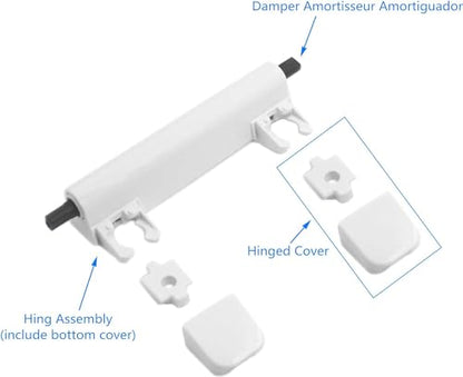 Toilet Seat Parts, Toilet Cover Repair Kit 1150464-0/1109093-0 Hinge Kit Hinges Assembly for Elongated Toilet Seat Compatible with Kohler