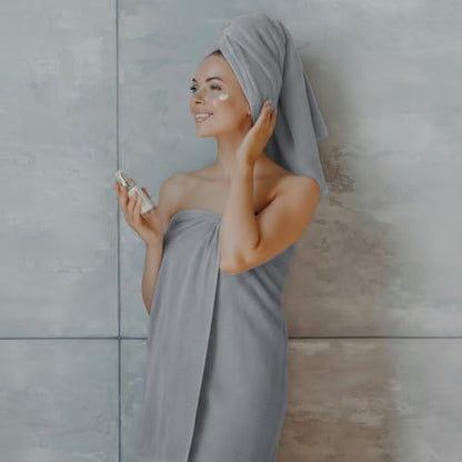 SmoothNovelty 2 Pcs Oversized Bath Towels 40 x 80 Inch, Extra Large Bath Sheets Microfiber Lightweight & Quick Dry, Jumbo Shower Towels for Adults Beach, Gym, Pool, Spa, Travel (Light Gray) - color: Light Gray
