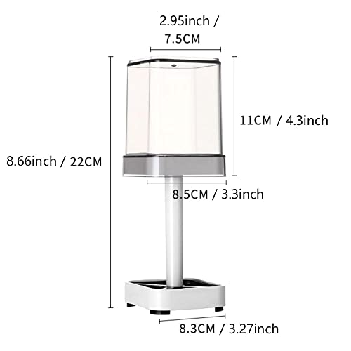 1 Pack Toothbrush Holder Stand with Cover/Cup, 3 Slots Toothbrush Holders for Bathrooms, Compatible with Toothpaste, Conventional Toothbrushes Storage, Razor Comb Multifunctional Storage