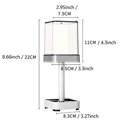 1 Pack Toothbrush Holder Stand with Cover/Cup, 3 Slots Toothbrush Holders for Bathrooms, Compatible with Toothpaste, Conventional Toothbrushes Storage, Razor Comb Multifunctional Storage