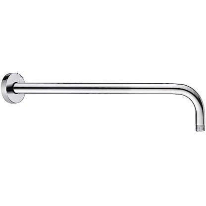 BRIGHT SHOWERS 16-Inch Shower Head Extension Arm with Flange, L Shaped Shower Extender, Extra-Long Stainless Steel Shower Pipe, Chrome - color: Chrome, style: L-Shape 16 Inch