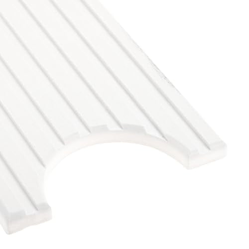 dophee Diatomite Fast Drying Stone Faucet Mat for Kitchen Sink, White | Sink Tray Faucet Splash Guard Absorbent Mat for Bathroom Counter, 23.3"x3.9" - color: White
