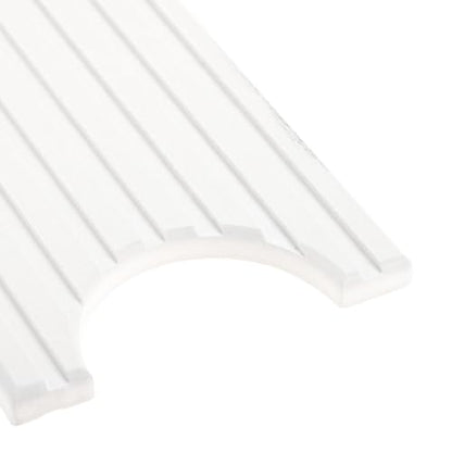 dophee Diatomite Fast Drying Stone Faucet Mat for Kitchen Sink, White | Sink Tray Faucet Splash Guard Absorbent Mat for Bathroom Counter, 23.3"x3.9" - color: White