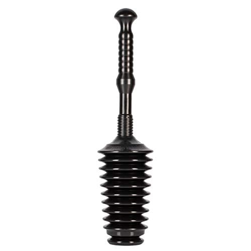 Master Plunger MP500-3TB Heavy Duty Bathroom Toilet Plunger Kit with Tall Bucket. Equipped with Air Release Valve, Black - color: Black - Tall Bucket