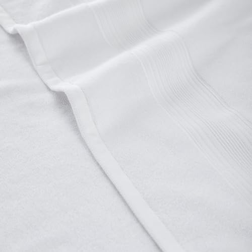 Modern Threads Hotel Collection 6-Pack 100% Ring Spun Cotton, Highly Absorbent Quick Drying Bath Towel Set, White, 24x48 - size: 24x48
