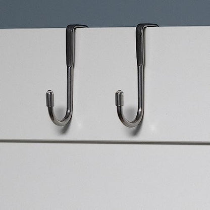 8 Pcs Double S Shaped Over Cabinet Hook Metal Over Door Hooks for Kitchen Bathroom Closet - Hanging Utensils Towels Clothes Drawer Hanger