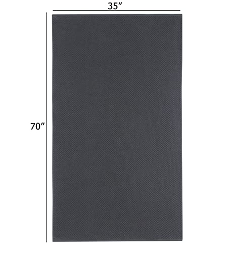 COTTON CRAFT Euro Spa Waffle Weave Bath Sheets - Set of 2 Grey Towel Sheets | Pure 100% Ringspun Cotton Oversized Luxurious Towel Set - Soft Plush Super Absorbent Low Lint Quick Dry - 35 x 70 inches - color: Grey, size: 2 Pack Bath Sheet