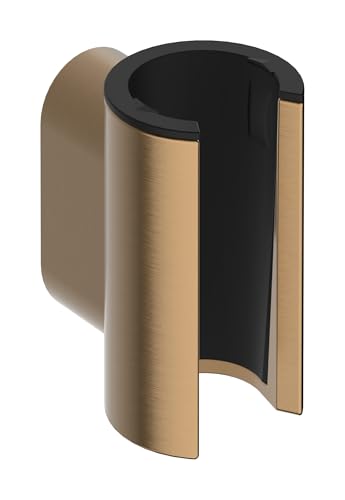 hansgrohe Modern Handheld Shower Head Holder in Brushed Bronze, 28885141 - color: Brushed Bronze