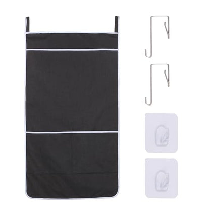 Black Hanging Laundry Hamper Bag, XL Door Hanging Hamper with Large Openging Laundry Hamper Storage Bag Large Size 36X22 Inch, Over Door Hamper