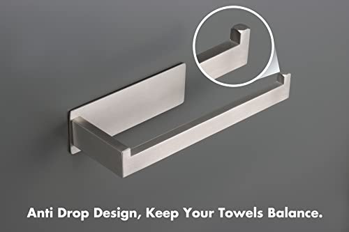 Hand Towel Holder, Strong Self Adhesive Hand Towel Ring, Thicken SUS304 Stainless Steel Hand Towel Bar/Rack, No Drilling Modern Hand Towel Hanger (Brushed Nickel, 9 in) - color: Brushed Nickel, size: 1 Pack 9 In