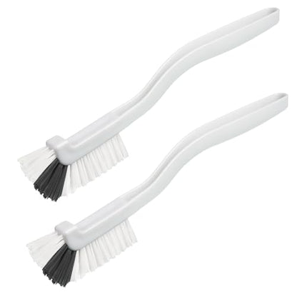 GTOTd Kitchen Right Angle Scrub Grout Small Cleaning Brush（2 Pack） | Kitchen Gadgets Gifts for Bottle Bathroom Brushes Household Pot Pan Dishwasher Edge Corners Deep Brush with Stiff Bristles