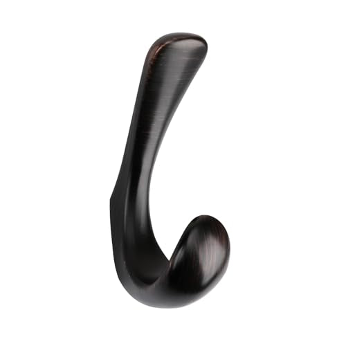 1 Pack Towel Hooks for Bathrooms Wall Mounted, Oil Rubbed Bronze Bathroom Hooks for Towels, Robe & Towel Hook for Wall, Modern Bath Towel Hook - color: Oil Rubbed Bronze, size: 1 Pack