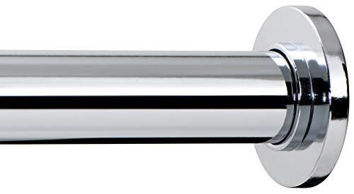 Ivilon Tension Curtain Rod - Spring Tension Rod for Windows or Shower, 16 to 24 Inch. Chrome - color: Chrome