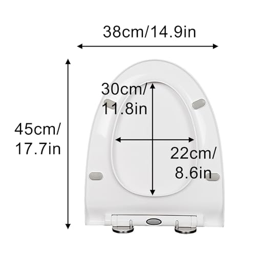 V-Shaped Toilet Seat, Soft Close, Quick Release for Easy Cleaning, Ideal for Bathroom and Home Use, Durable and Comfortable Design, Fits Standard Toilets