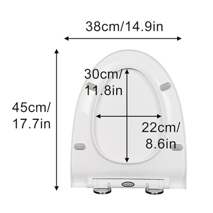 V-Shaped Toilet Seat, Soft Close, Quick Release for Easy Cleaning, Ideal for Bathroom and Home Use, Durable and Comfortable Design, Fits Standard Toilets