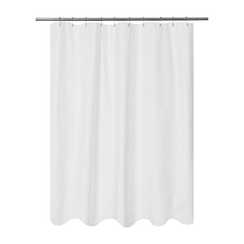 Embossed Microfiber Stall Shower Curtain Liner 60 x 72 inches, Soft Fabric Shower Curtain Washable and Water Repellent,60x72, White - color: White, size: 60"W x 72"L (Pack of 1)