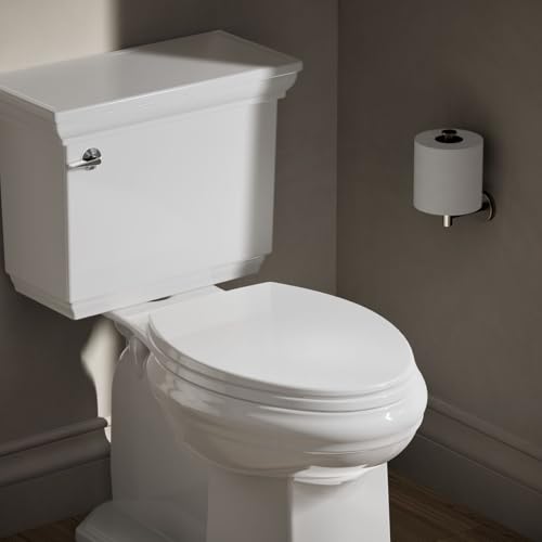 KOHLER K-4774-0 Brevia Elongated White Toilet Seat with Quick-Release Hinges And Quick-Attach Hardware For Easy Clean,White,(Pack of 2) - color: White, size: Elongated (Pack of 2)